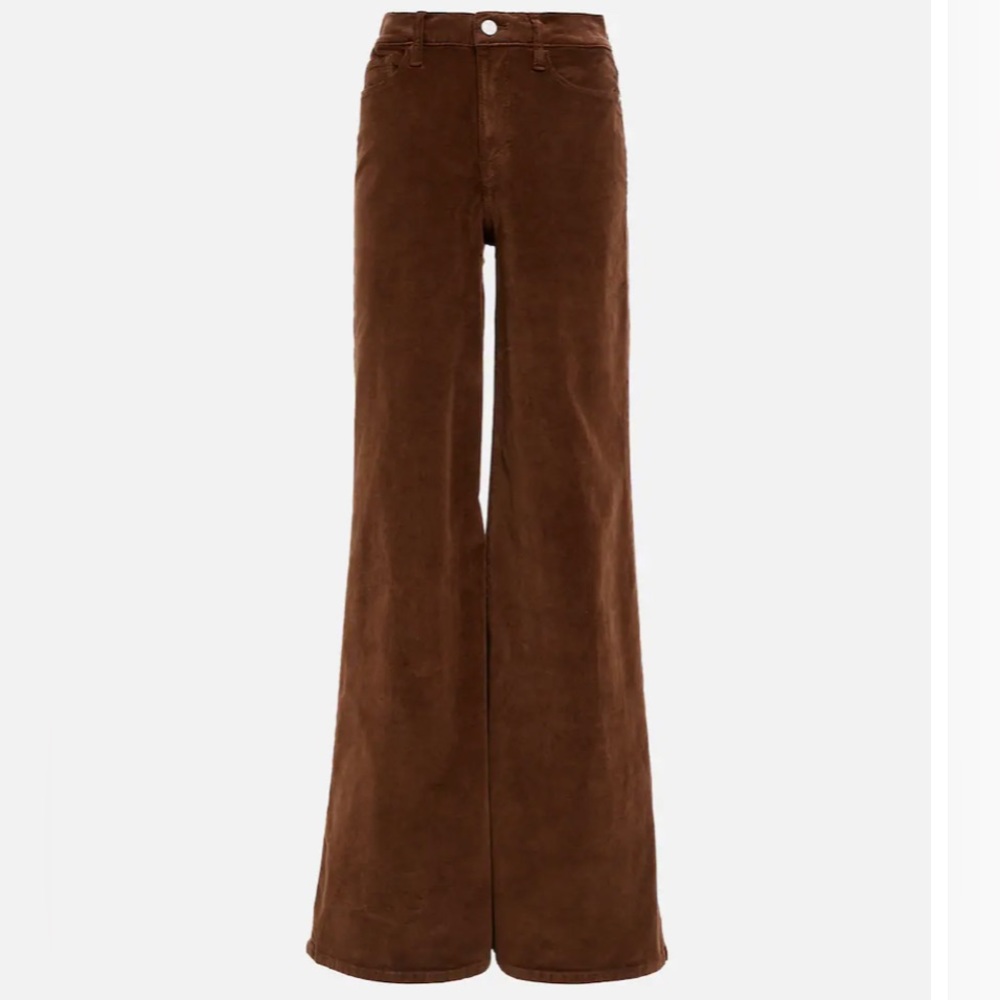 FRAME High-rise corduroy flared pants